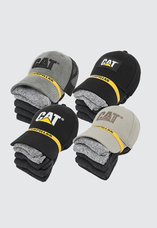 Cat Logo Cap/5Sock Bundle
