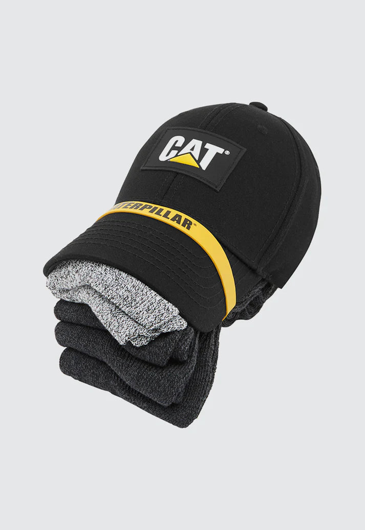 Cat Logo Cap/5Sock Bundle