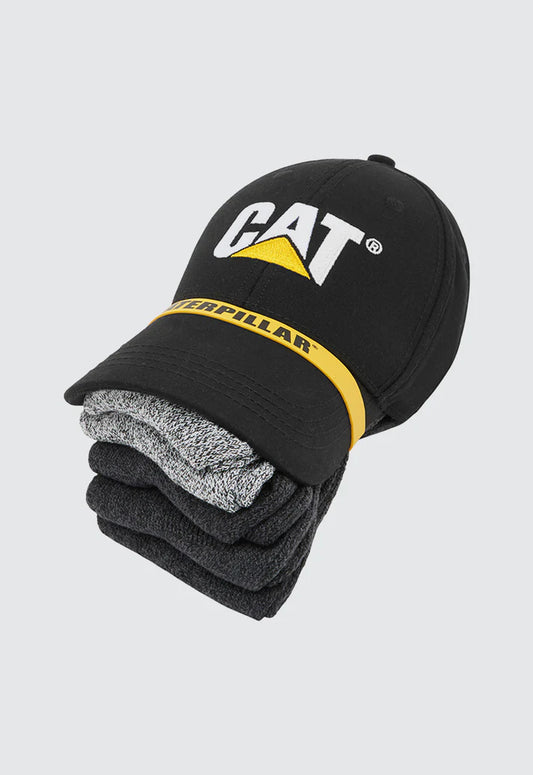 Cat Logo Cap/5Sock Bundle
