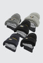 Cat Logo Knit Beanie/5 Sock Bundle